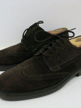 J. Crew Wingtip Suede Brogue Leather Dress Oxford Men's Footwear Shoes Italy 10